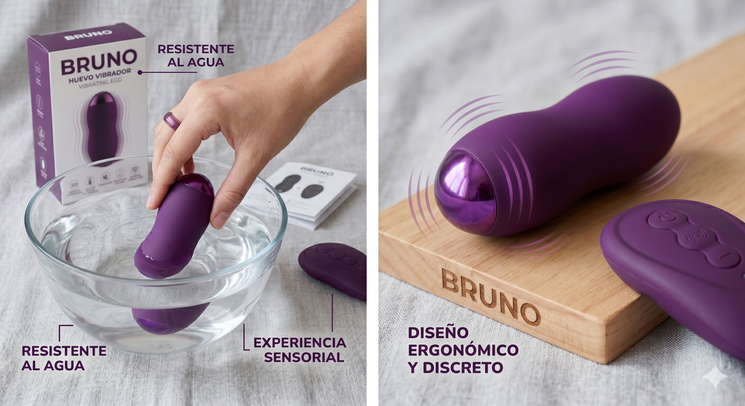 Huevo Vibrador Bruno - Morado - Image 2