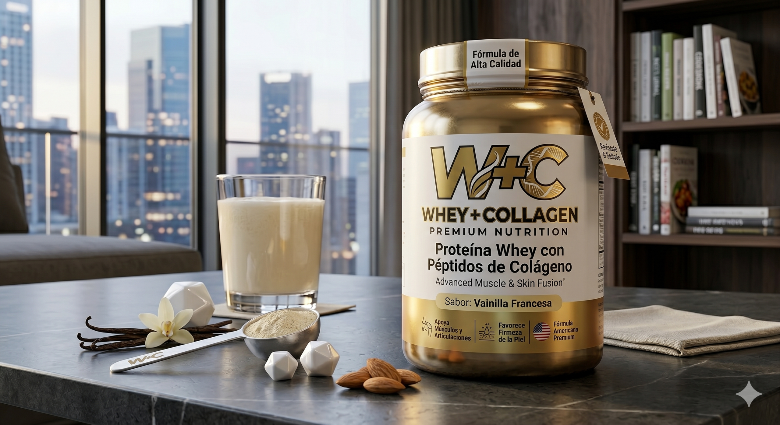 PROTEINA WHEY + PEPTIDOS DE COLAGENO 2Lb